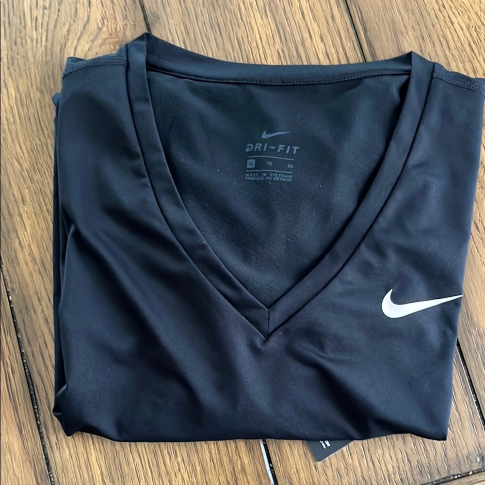 Nike Black V-Neck Dri-FIT Shirt